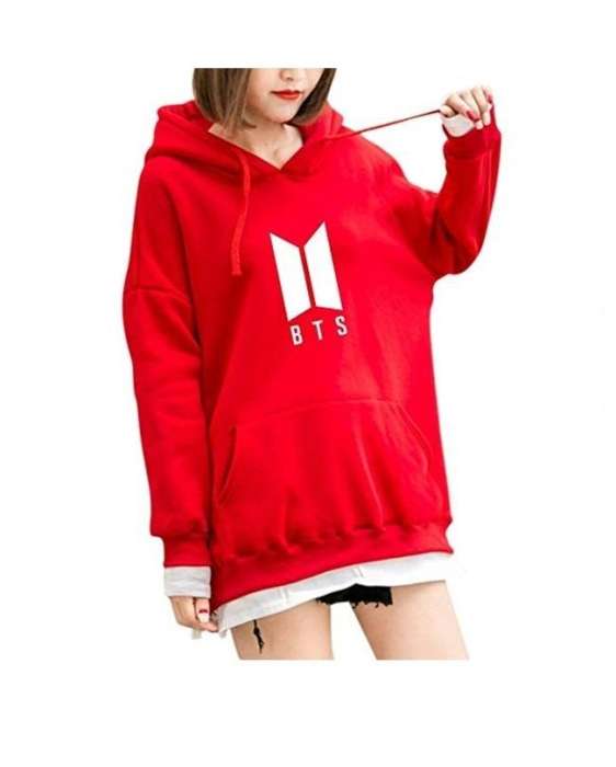 Red Bts Hoodie for womens both