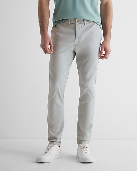 Straight Fit Hyper Stretch Cotton Chino Jeans - Front View - AceCart