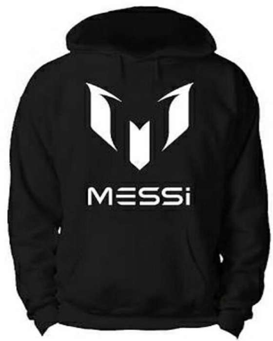 Black Messi Hoodie for womens both - AceCart Warm Hooded Sweatshirt in Black