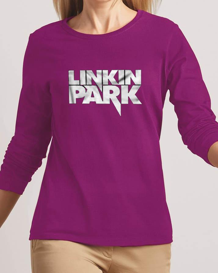 Linkin Park New Fashion Purple High Graphic Excellent Quality T-shirt For - Front View - AceCart