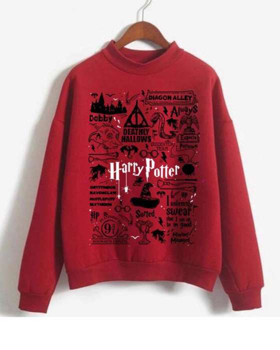 RED HARRY POTTER SWEATSHIRT FOR womens - AceCart Warm Hooded Sweatshirt in Red