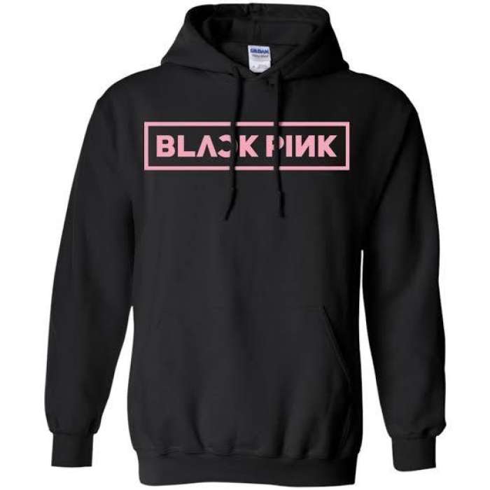 BlackPink Fleece Hoodie For Women Black Color - AceCart Warm Hooded Sweatshirt in Black