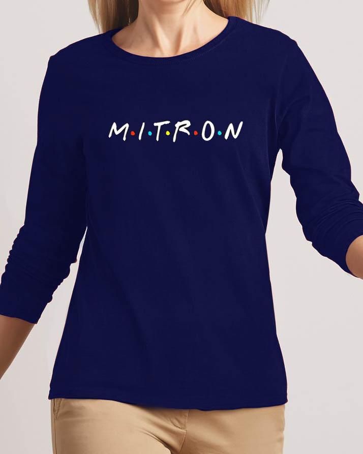 Mitron New Fashion Navy Blue High Printed Design High Quality T-shirt - Front View - AceCart