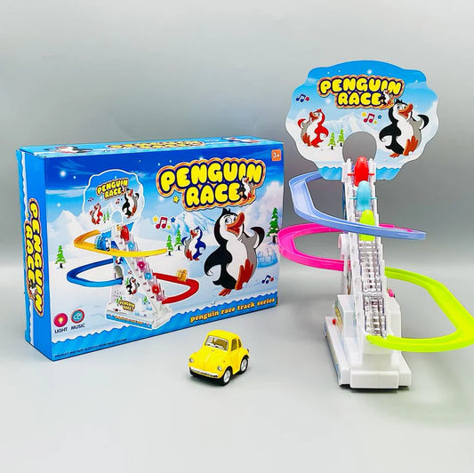 Penguin Race Track Set with Flashing Lights and Music