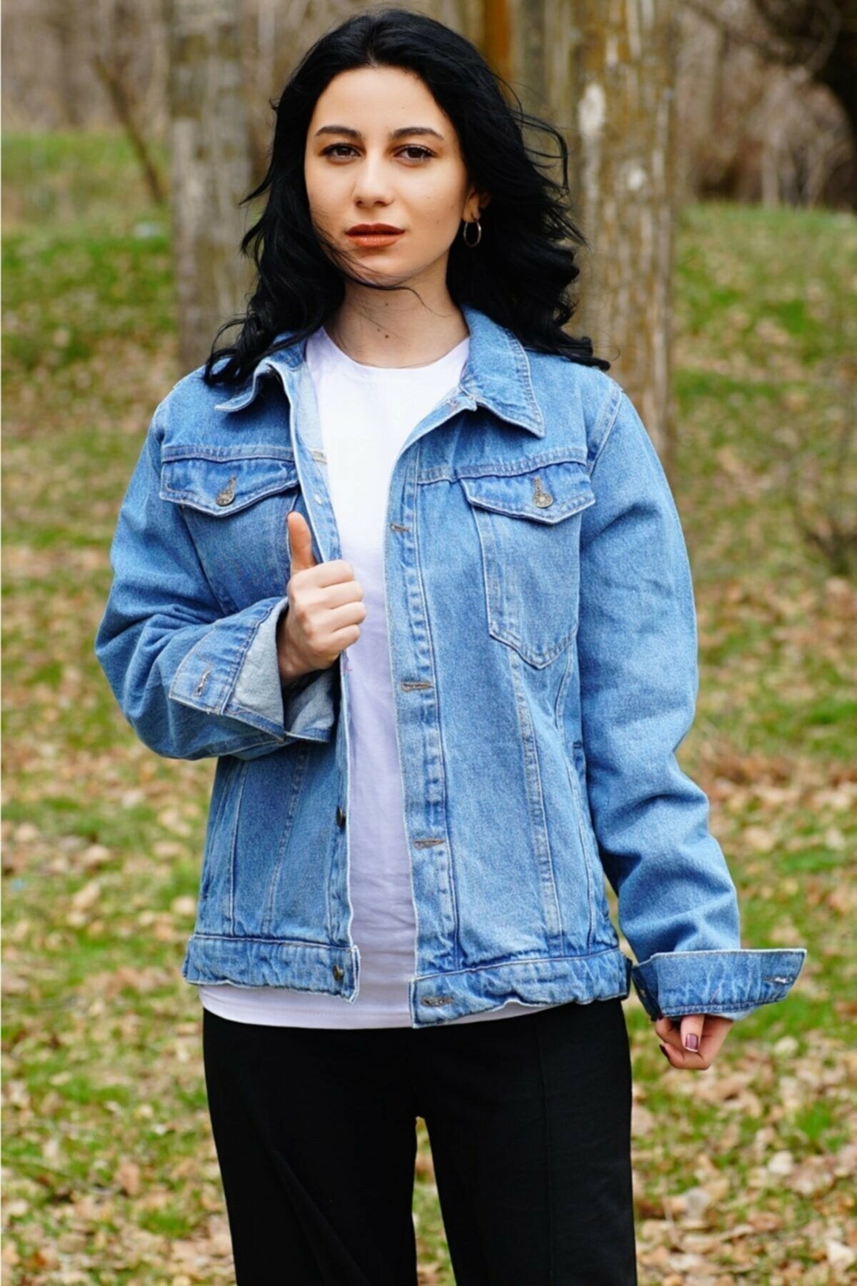 Light blue denim jacket best sale