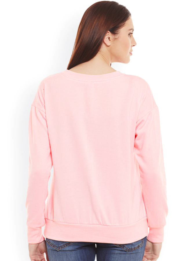 Ace Plain Basic Sweatshirt Best Fabric Pink For Womens