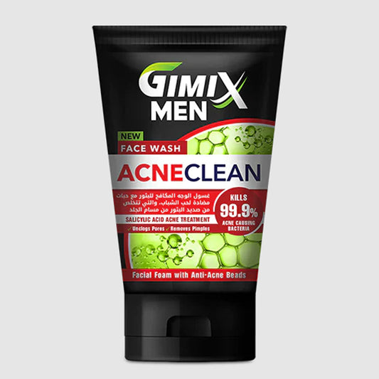 Gimix Men Acne Clean Face Wash - 100ml -  Front View