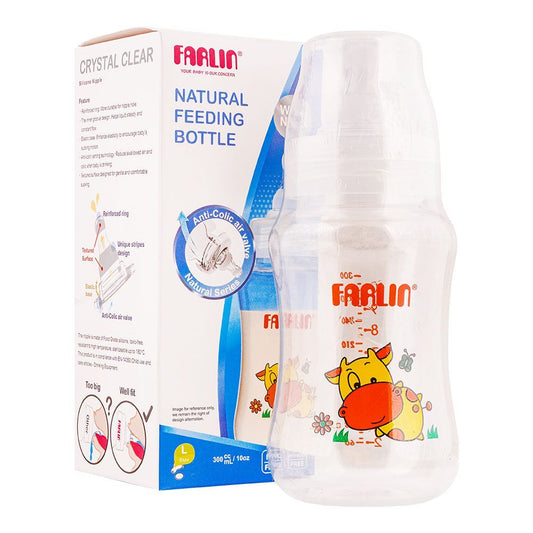 Farlin Wide Neck Natural Feeding Bottle, 300ml, NF-805 - Front View