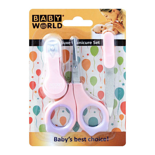 Baby World Deluxe Manicure Set, Pink, BW7014 - Front View