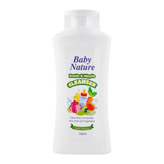 Baby Nature Mint Bottle & Nipple Cleanser, 300ml - Front View