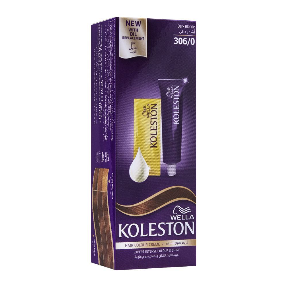 Wella Koleston Hair Color Creme, 306/0, Dark Blonde -  Front View