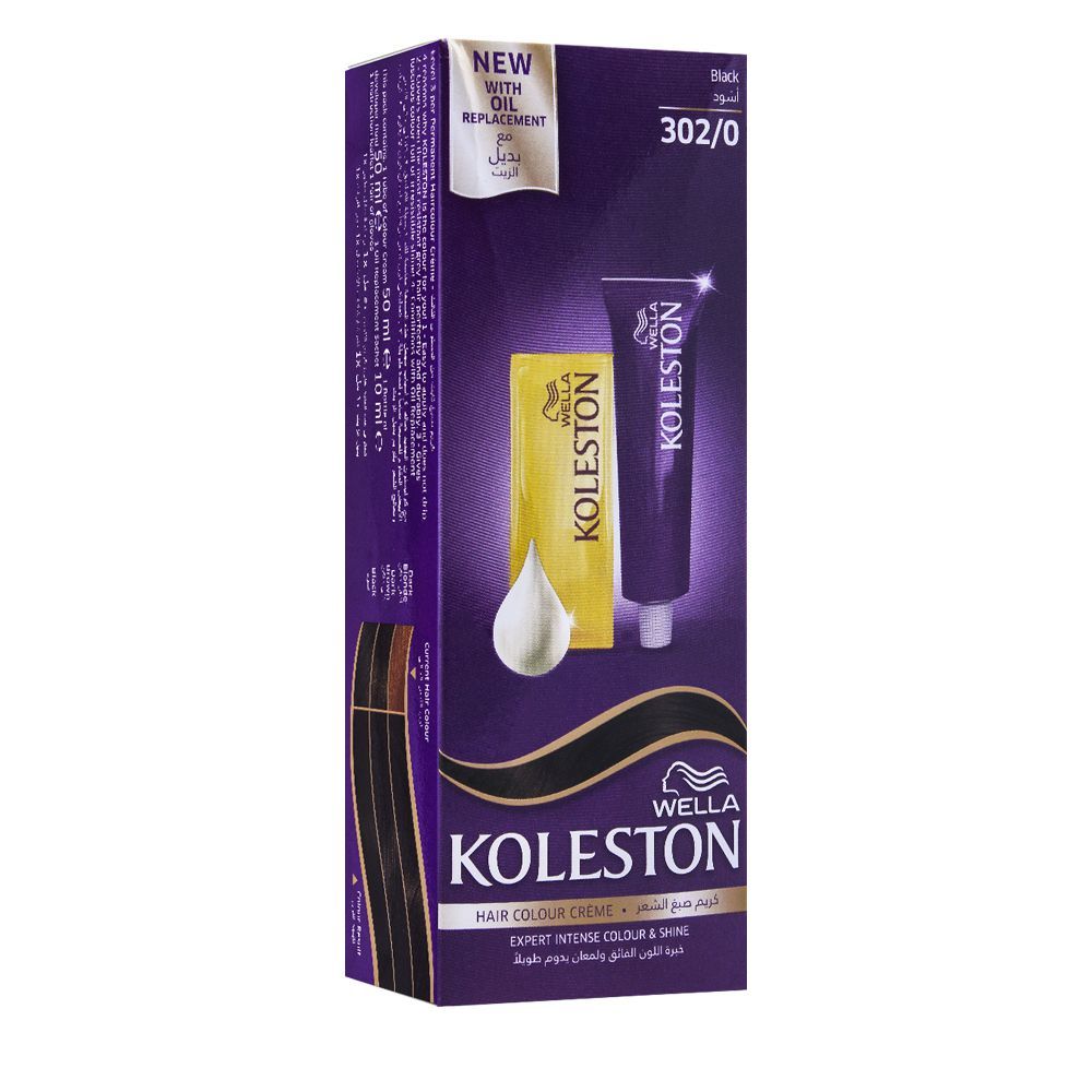 Wella Koleston Hair Color Creme, 302/0, Black -  Front View