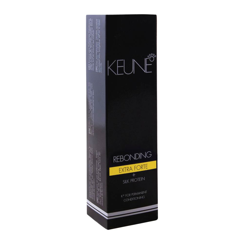 Keune Sleek & Shine Rebonding Extra Forte + Silk Protein Cream, With Fixing Balm, 85ml - Front View