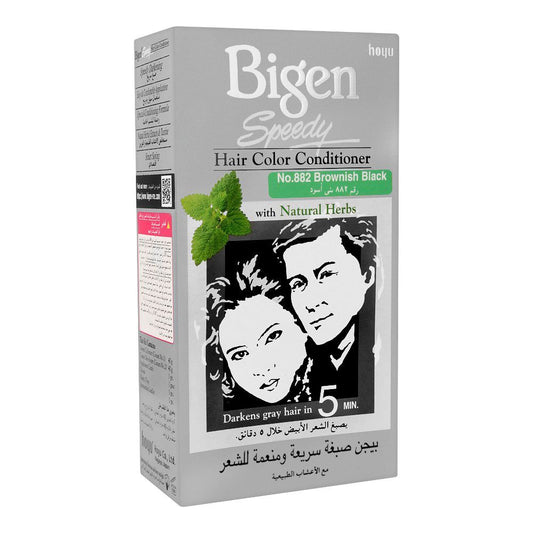 Bigen Speedy Hair Color Conditioner, Brownish Black 882 -  Front View