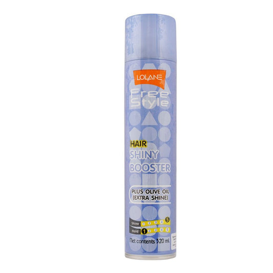 Lolane Free Style Shine Booster Hair Spray, Extra Shine, 320ml - Front View