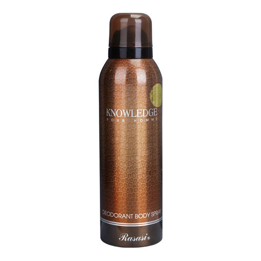 Rasasi Knowledge Deodorant Spray, For Men, 200ml - Front View