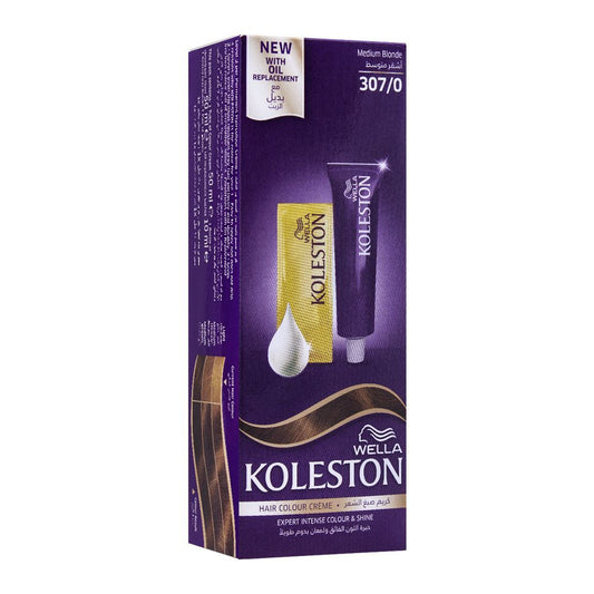 Wella Koleston Hair Color Creme, 307/0, Medium Blonde -  Front View