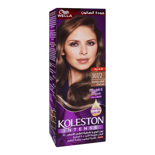 Wella Koleston Hair Color Creme, 307/2, Matte Medium Blonde -  Front View