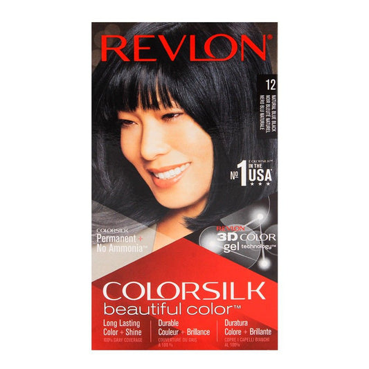 Revlon Colorsilk Natural Blue Black Hair Color 12 -  Front View