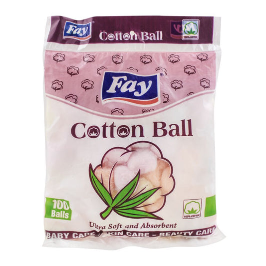 Fay Cotton Balls, 100-Pack - Front View