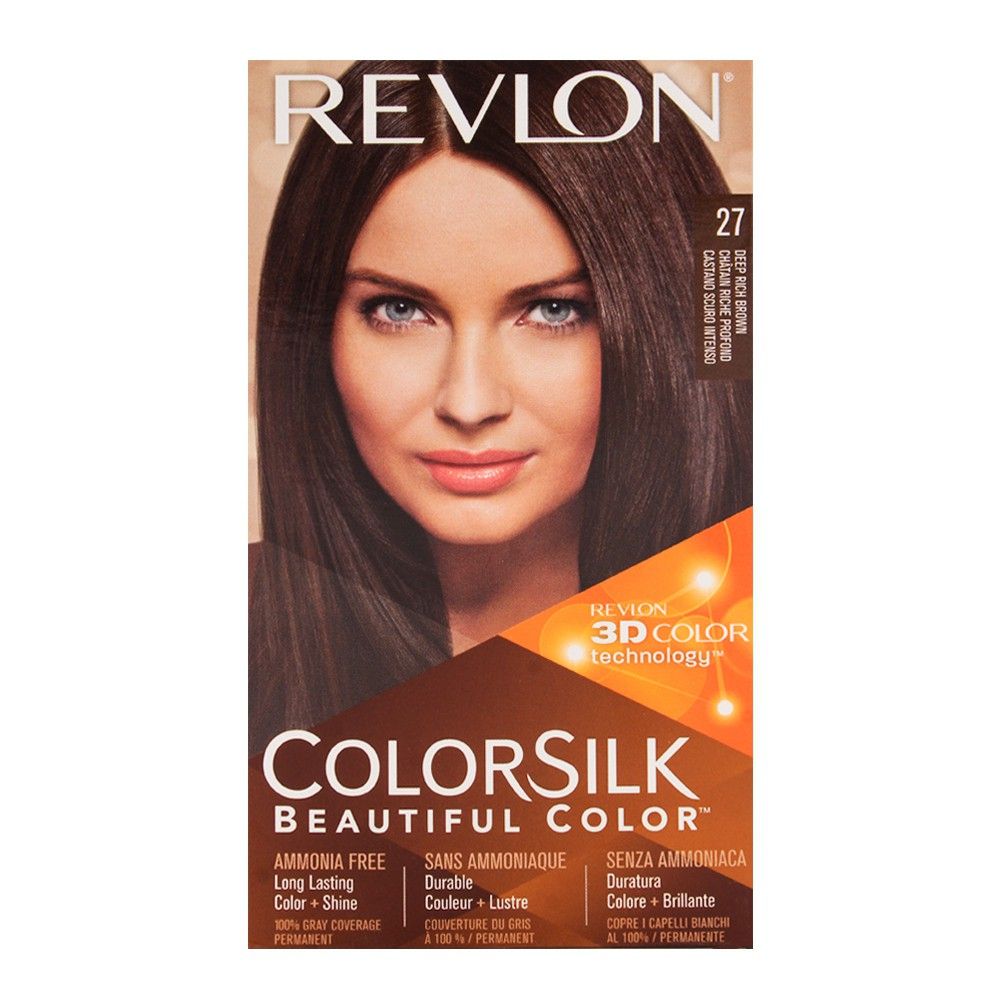 Revlon Colorsilk Deep Rich Brown  Hair Color 27 -  Front View