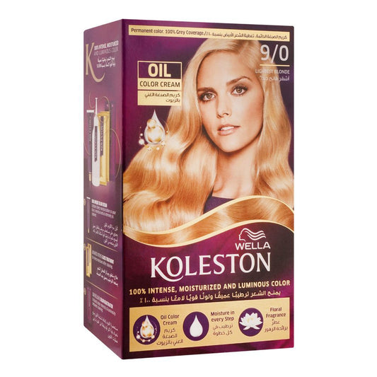 Wella Koleston Oil Color Cream Kit, 9/0, Lightest Blonde -  Front View