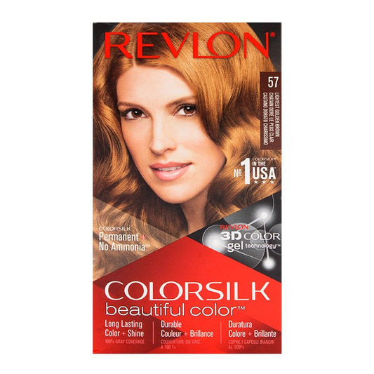 Revlon Colorsilk Lightest Golden Brown Hair Color 57 -  Front View