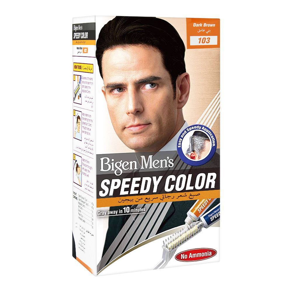 Bigen Men's Speedy Hair Color, Dark Brown 103 -  Front View