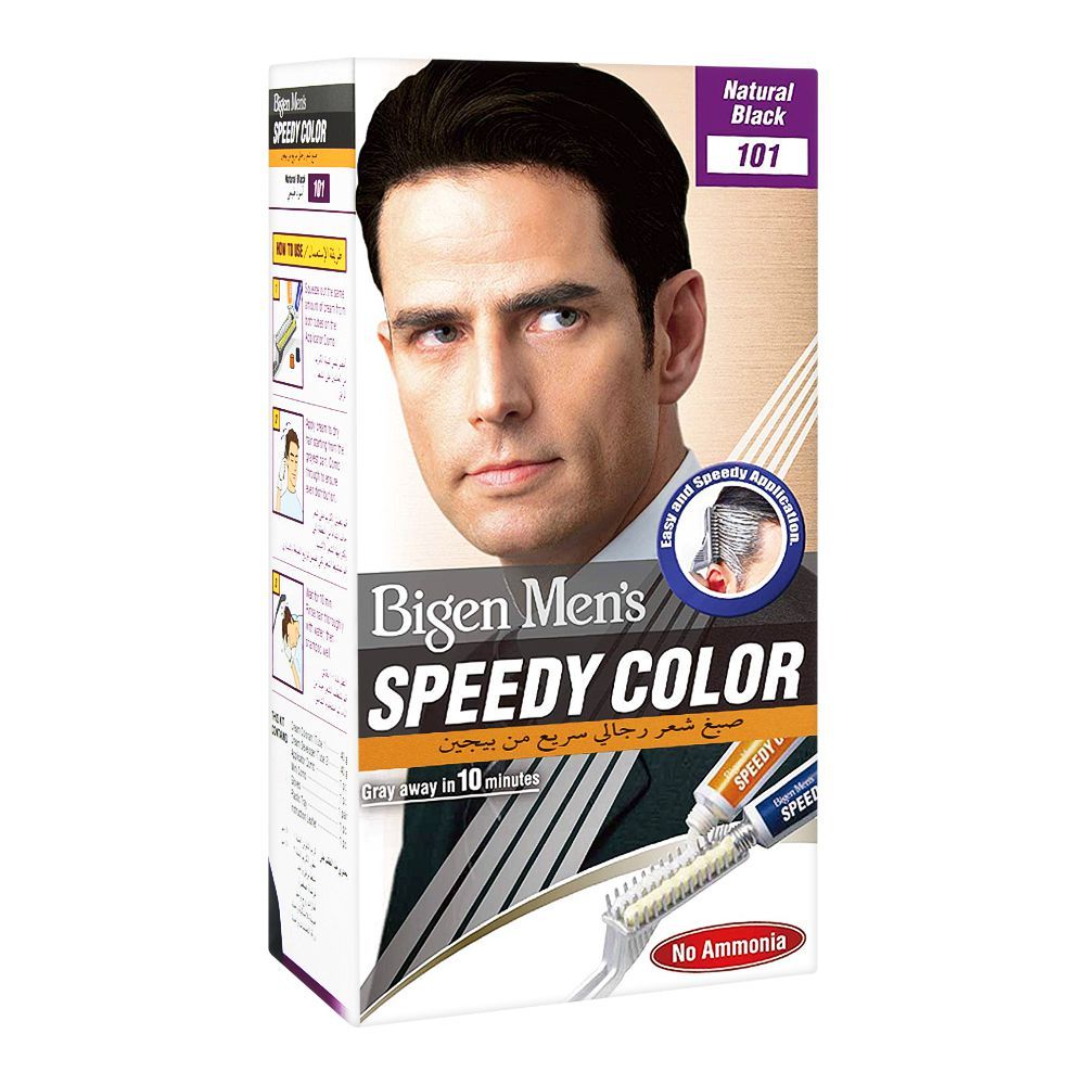 Bigen Men's Speedy Hair Color, Natural Black 101 -  Front View