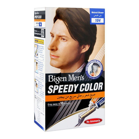 Bigen Men's Speedy Hair Color, Natural Brown 104 -  Front View