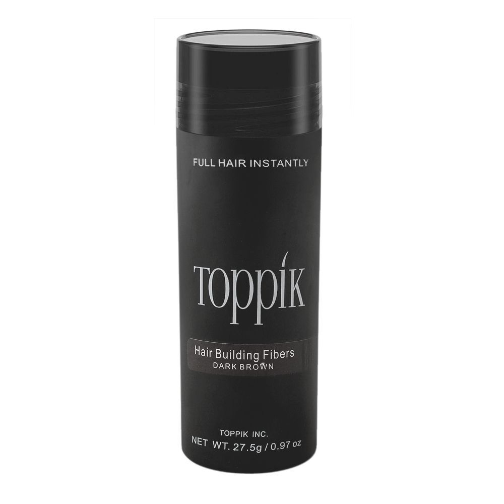 Toppik Hair Building Fibers, Dark Brown, 27.5g - Front View