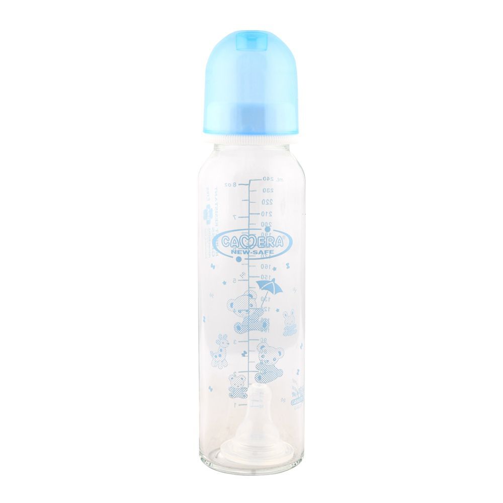 Camera Hi-Heat Resistant Glass Feeding Bottle 240ml - 20068 - Front View