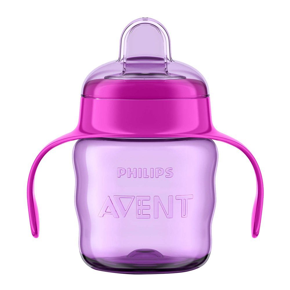 Avent Easy Sip Spout Cup 200ml Pink/Red - 551/03 - Front View