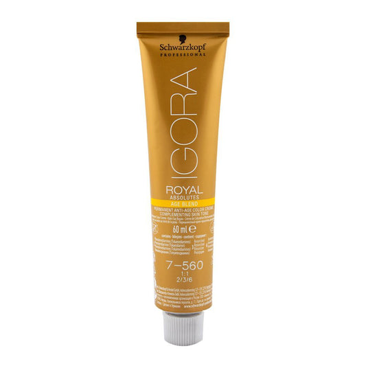 Schwarzkopf Igora Royal Absolutes Age Blend Hair Color 7-560 Medium Blonde Gold Chocolate -  Front View