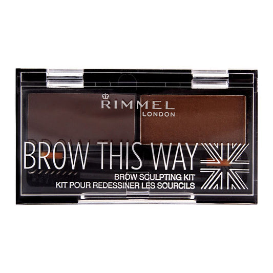 Rimmel Brow This Way Brow Sculpting Kit 002 Medium Brown - Front View