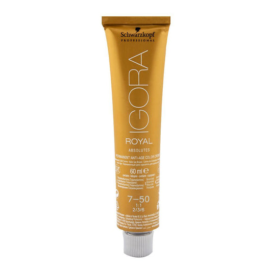 Schwarzkopf Igora Royal Absolutes Hair Color 7-50 Medium Blonde Gold Natural -  Front View