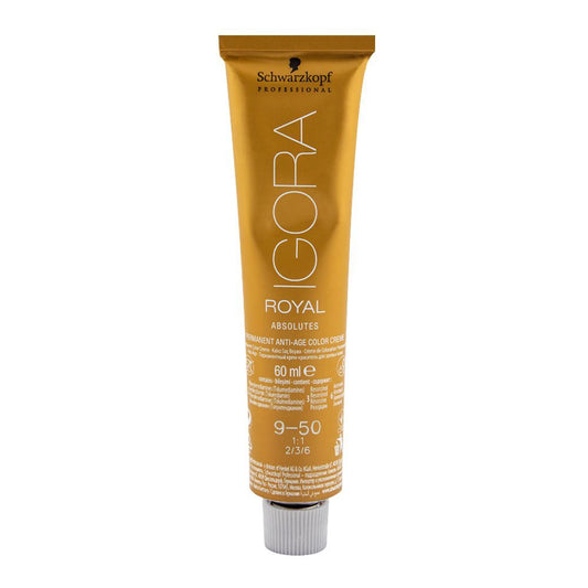 Schwarzkopf Igora Royal Absolutes Hair Color 9-50 Extra Light Blonde Gold Natural -  Front View