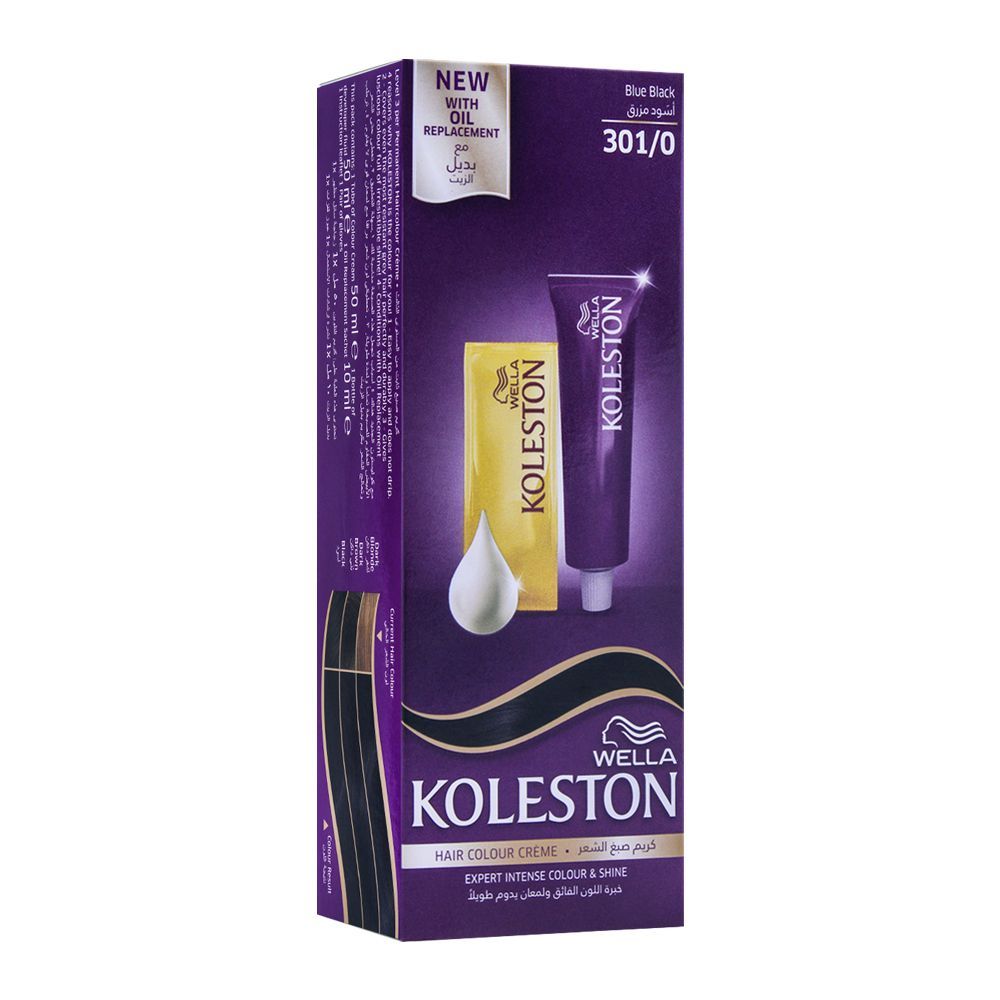 Wella Koleston Hair Color Creme, 301/0, Blue Black -  Front View