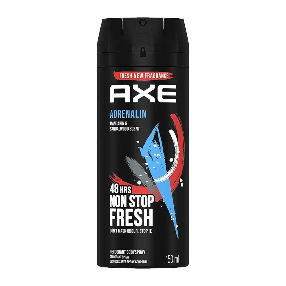 Axe Adrenalin Deodorant Spray, For Men, 150ml - Front View