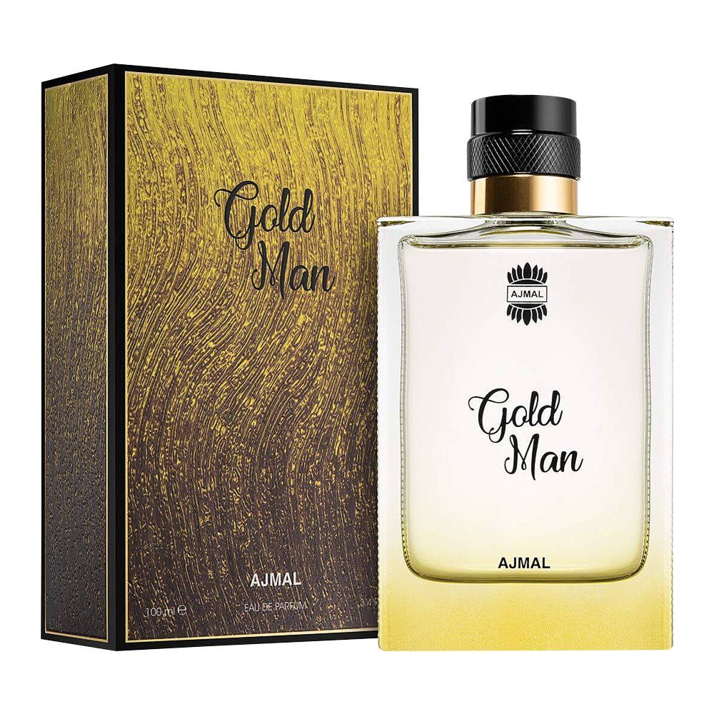 Ajmal Gold Man Eau De Parfum, For Men, 100ml - Front View