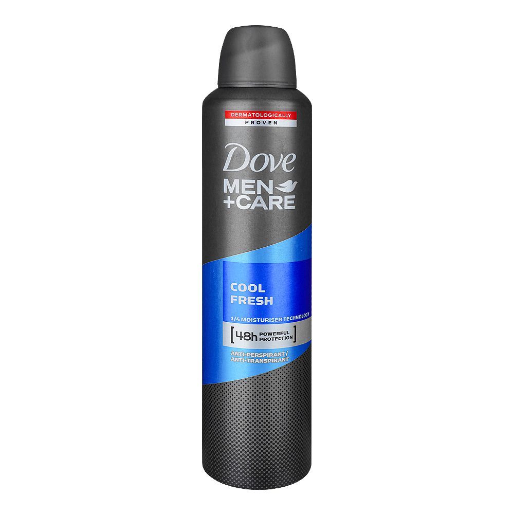 Dove Men+Care Cool Fresh Anti-Perspirant Deodorant Spray, For Men, 250ml - Front View