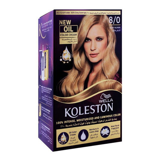 Wella Koleston Color Cream Kit, 8/0 Light Blonde -  Front View