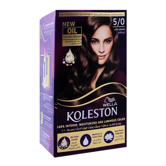 Wella Koleston Color Cream Kit, 5/0 Light Brown -  Front View