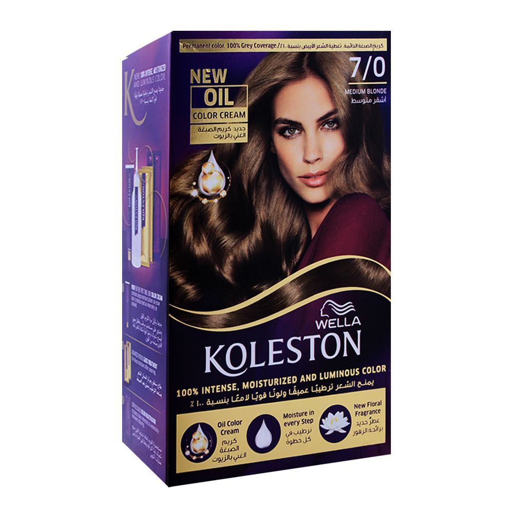 Wella Koleston Color Cream Kit, 7/0 Medium Blonde -  Front View