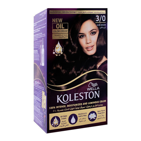 Wella Koleston Color Cream Kit, 3/0 Dark Brown -  Front View