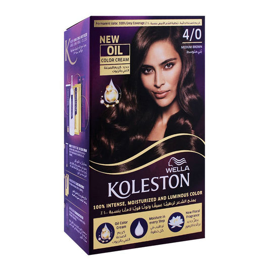 Wella Koleston Color Cream Kit, 4/0 Medium Brown -  Front View