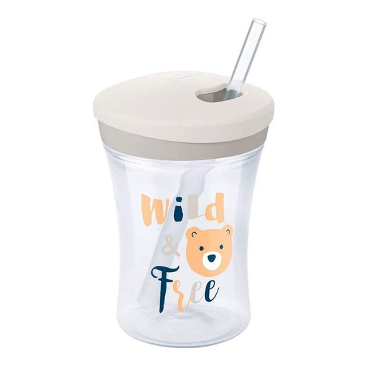 Nuk Wild & Free Action Cup, Grey, 12m+, 230ml, 10255391 - Front View