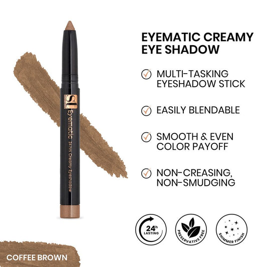 ST London Eyematic 24Hrs Creamy Eyeshadow, Coffee Brown - Front View