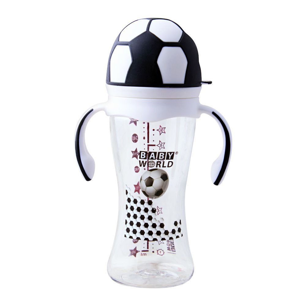 Baby World Contra Colic Wide Neck Baby Feeding Bottle, With Handle, Football, 280ml, BW2031 - Front View