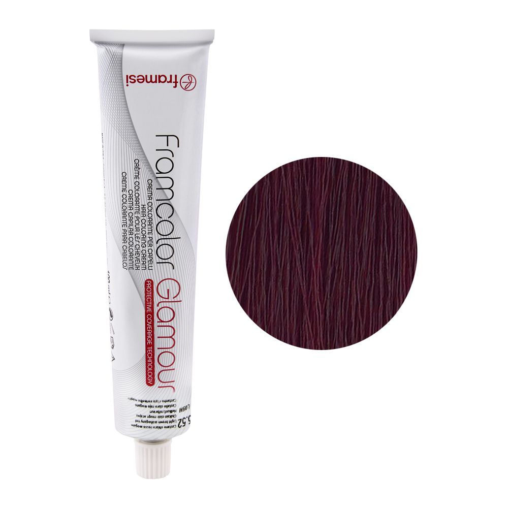 Framesi Framcolor Glamour Hair Coloring Cream, 5.52 Light Brown Mahogany Red -  Front View